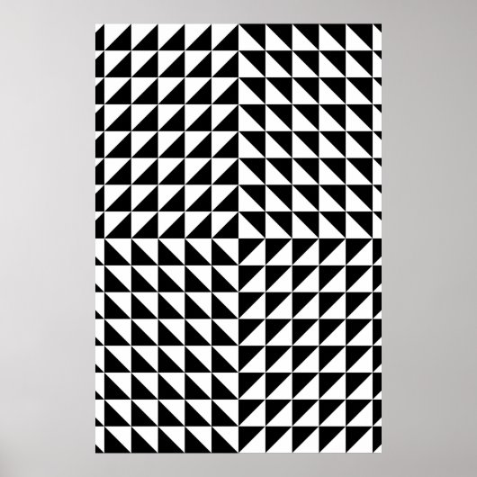 Poster illusion d'optique noir (Devant)