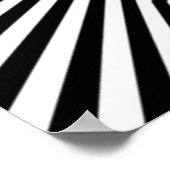 Poster Illusion d'optique tordue noire et blanche (Coin)