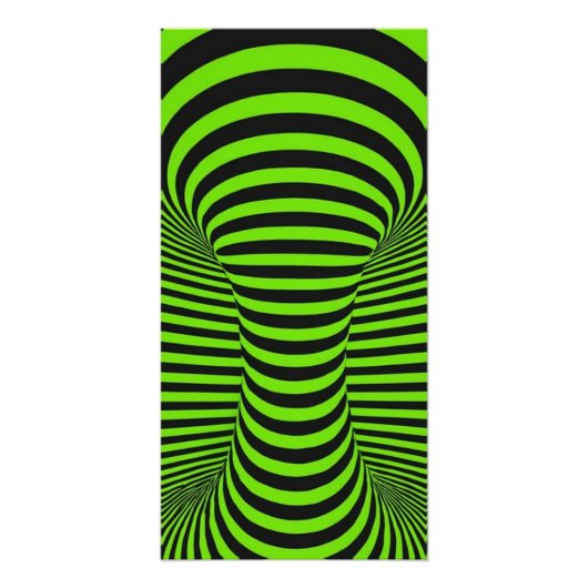 Poster Illusion d'optique vert néon et noir (Devant)