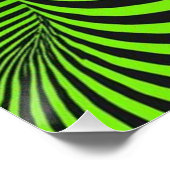 Poster Illusion d'optique vert néon et noir (Coin)