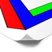 Poster Illusion du triangle optique (Coin)