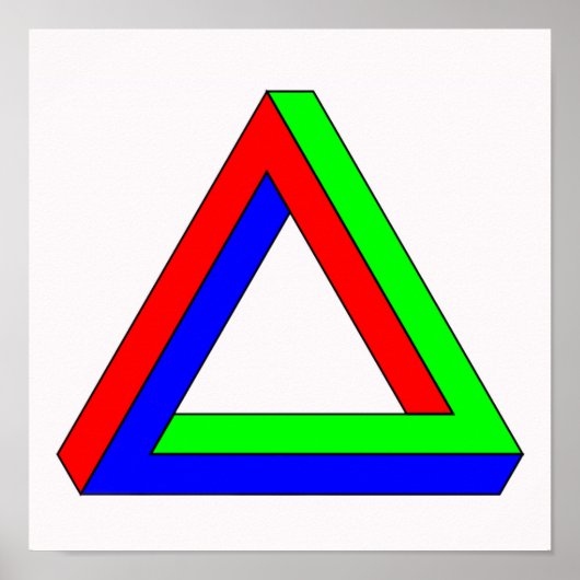 Poster Illusion du triangle optique (Devant)