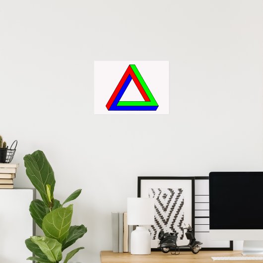 Poster Illusion du triangle optique (Bureau à domicile)