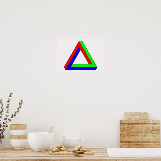 Poster Illusion du triangle optique (Cuisine)