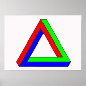 Poster Illusion du triangle optique (Devant)