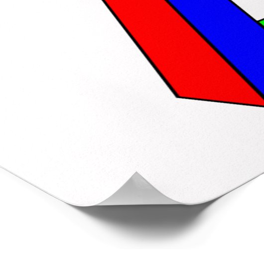 Poster Illusion du triangle optique (Coin)