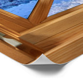 Poster Illusion fausse fenêtre - Scène de neige fraîche (Coin)