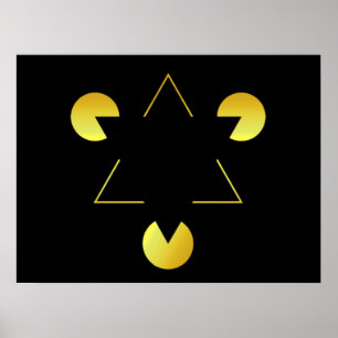 Poster Illusion Golden Star