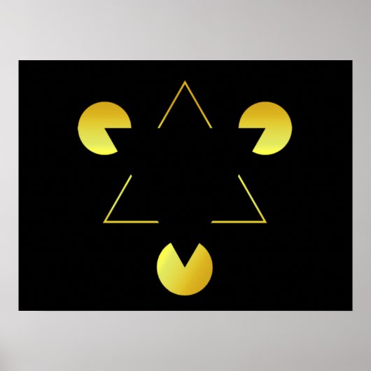Poster Illusion Golden Star (Devant)
