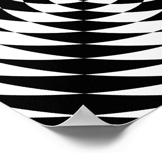 Poster Illusion graphique en noir et blanc (Coin)