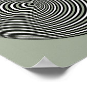 Poster Illusion optique 3D blanc optique 3D Cercle 3D (Coin)