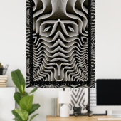 Poster Illusion optique 3D EXO-Skeleton (Bureau à domicile)