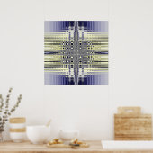 Poster Illusion optique Abstraite fractale (Cuisine)