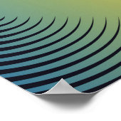 Poster illusion optique, cercles linéaires, motif continu (Coin)