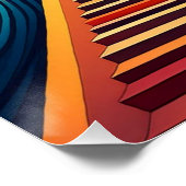 Poster Illusion optique - Chemin sans fin dynamique (Coin)