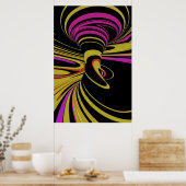 Poster illusion optique colorée (Cuisine)