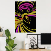 Poster illusion optique colorée (Bureau à domicile)
