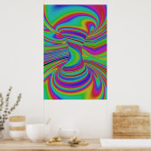 Poster illusion optique colorée (Cuisine)