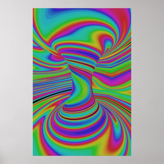 Poster illusion optique colorée (Devant)