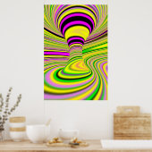 Poster illusion optique colorée (Cuisine)