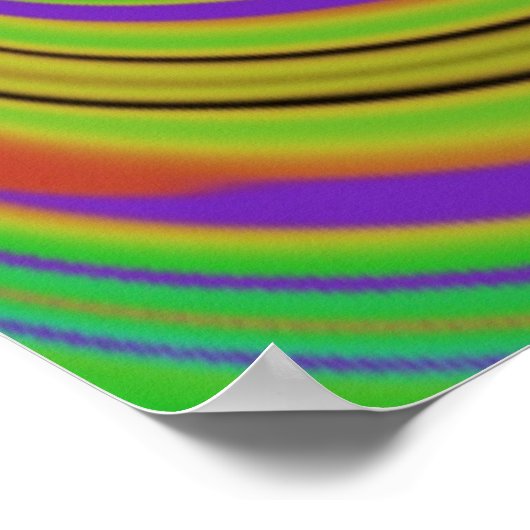 Poster illusion optique colorée (Coin)