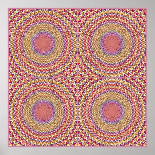 Poster Illusion optique colorée - Bac oculaire (Devant)
