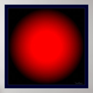 Poster Illusion optique d'ampoule rouge clignotante