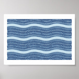 Poster Illusion optique de l'eau bleue Extraordinaire