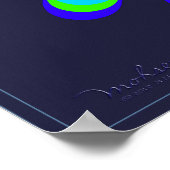 Poster Illusion optique de l'hélice à fleurs (Coin)