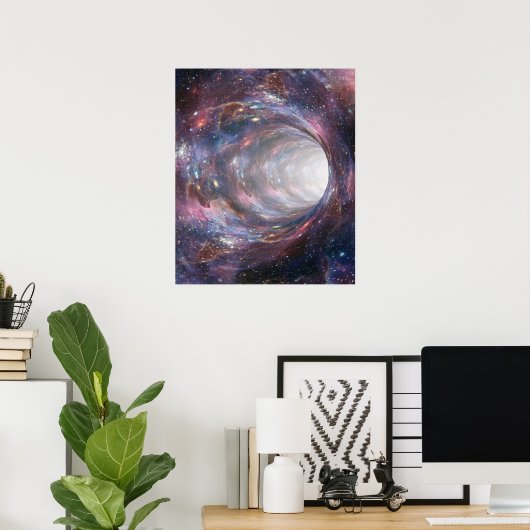 Poster Illusion optique de nébuleuse spatiale (Bureau à domicile)