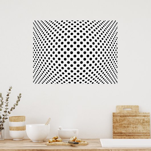 Poster Illusion optique de point (Cuisine)