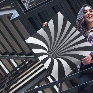 Poster Illusion Optique Hypnotique Trippy Spiral Carré