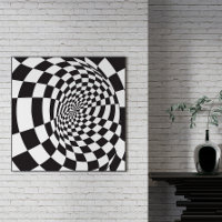 Illusion optique moderne Noir et blanc