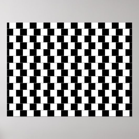 Poster Illusion optique murale de café Lignes horizontale (Devant)