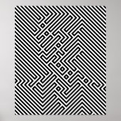 Poster Illusion optique sombre et blanche (Devant)