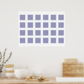Poster Illusion Optique Vanisant Points Bleu Clair Blanc (Cuisine)