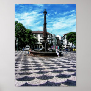 Poster Illusion Tiles Art : Funchal, Madère (Portugal) P