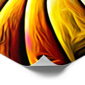 Poster Illusionnisme abstrait d'IA Ange Effet expressionn (Coin)