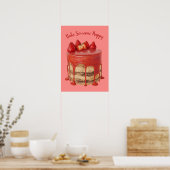 Poster Illustratie aangepaste tekstcodering (Keuken)