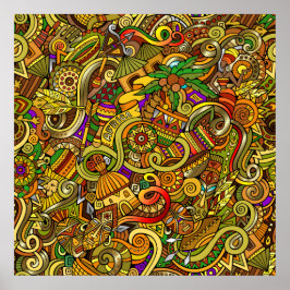 Poster Illustratie Afrika