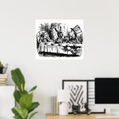 Poster  illustratie Alice in Wonderland (Thuiskantoor)