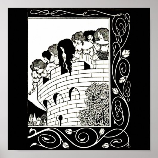 Poster- illustratie-Aubrey Beardsley 9 Poster (Voorkant)