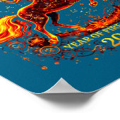 Poster Illustration 1966 Année Cheval de Feu 60e (Coin)