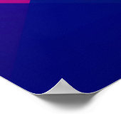 Poster Illustration à damiers violet et noir (Coin)