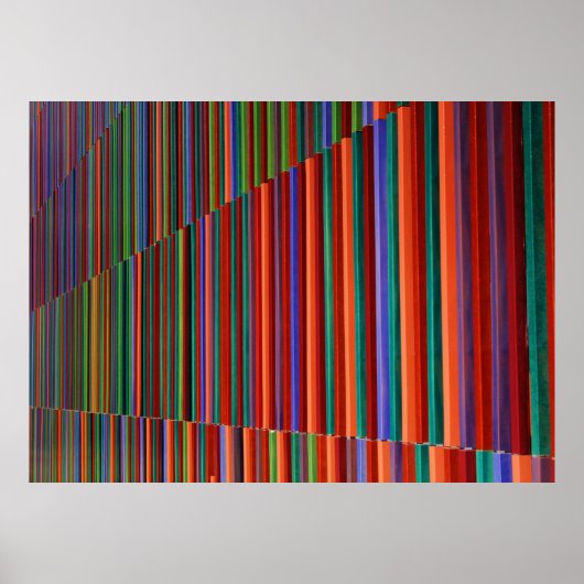 Poster Illustration à rayures multicolores (Devant)