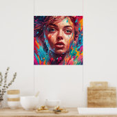Poster Illustration Abstraite colorée (Cuisine)