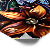 Poster Illustration Abstraite de chats (Coin)