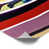 Poster Illustration Abstraite de la maison de plage et du (Coin)