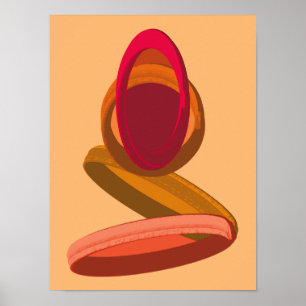 Poster Illustration Abstraite de la Pluie du Cap-Vert pou