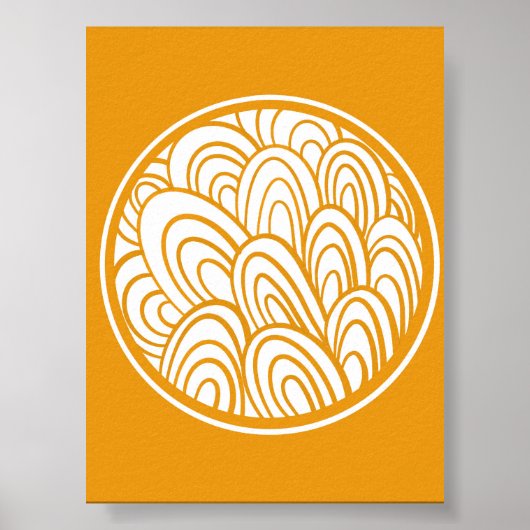 Poster Illustration Abstraite du cercle de style Mandala (Devant)